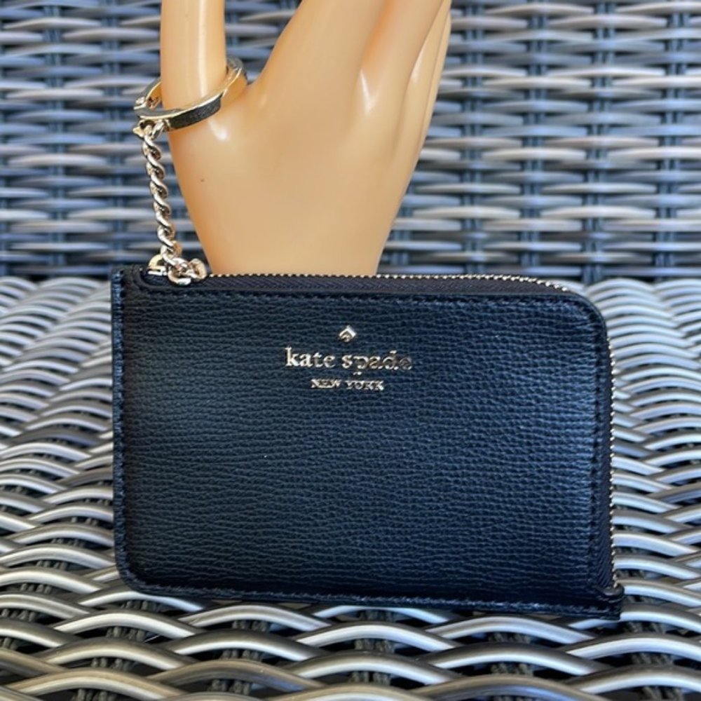 Kate Spade Darcy Medium L-Zip Card Holder Black - Picture 5 of 15